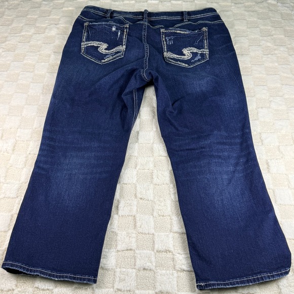 Silver Jeans Co. Women's Plus Size Distressed Denim Cropped‎ Jeans - Picture 15 of 15
